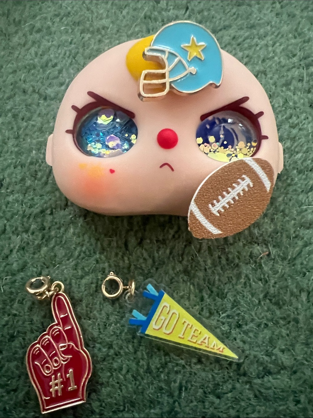 80% customized Baby Three faceplate with glitter light up eyes - Go Sports!!